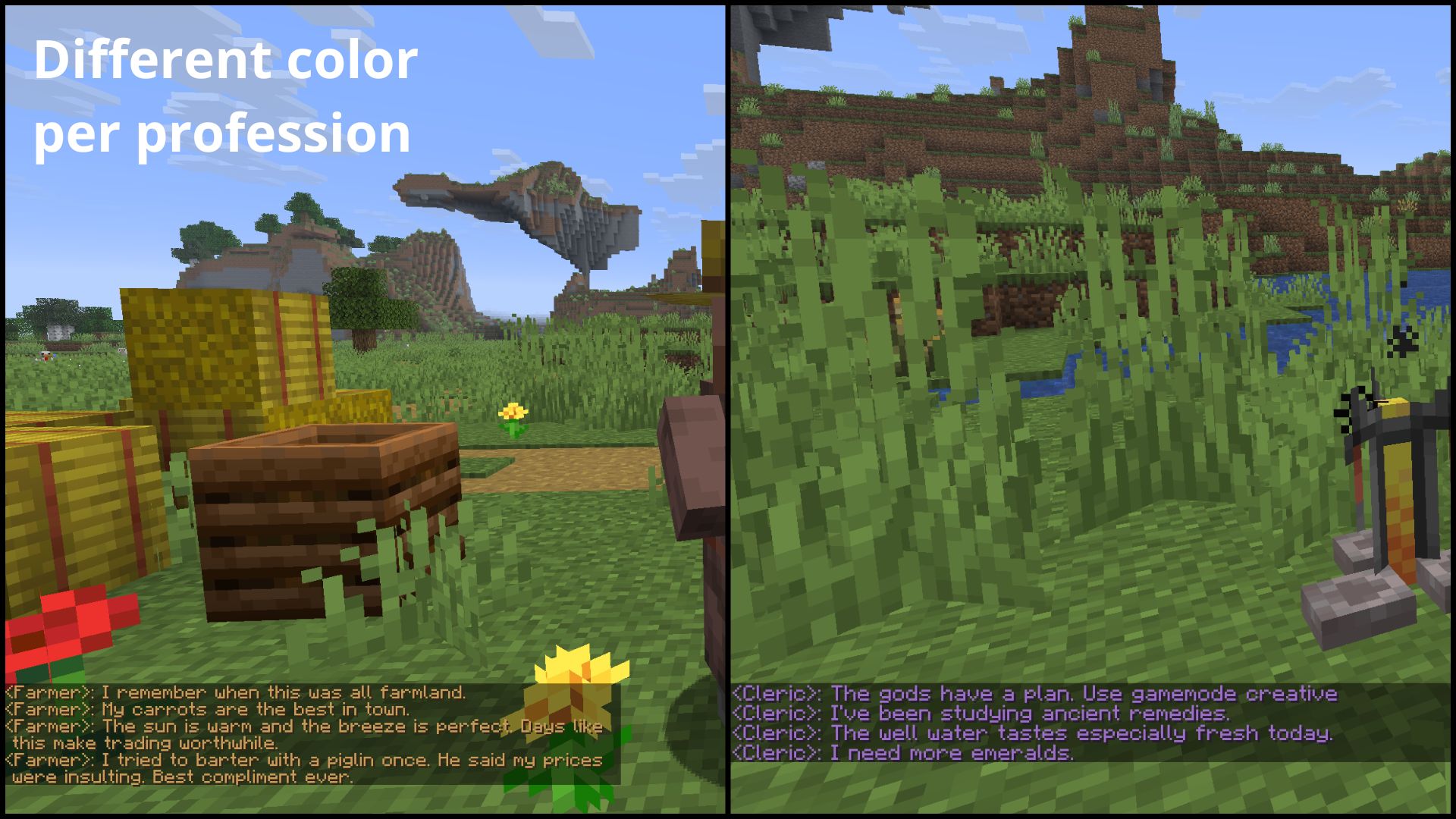 Villager Phrases: Different Color per Profession