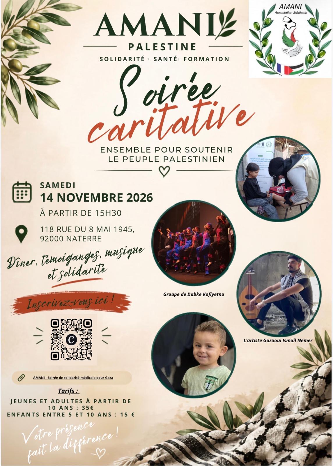 AMANIE PALESTINE SOIREE CARITATIVE