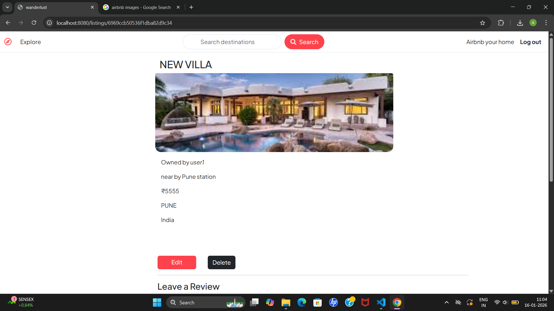 Airbnb Website Clone