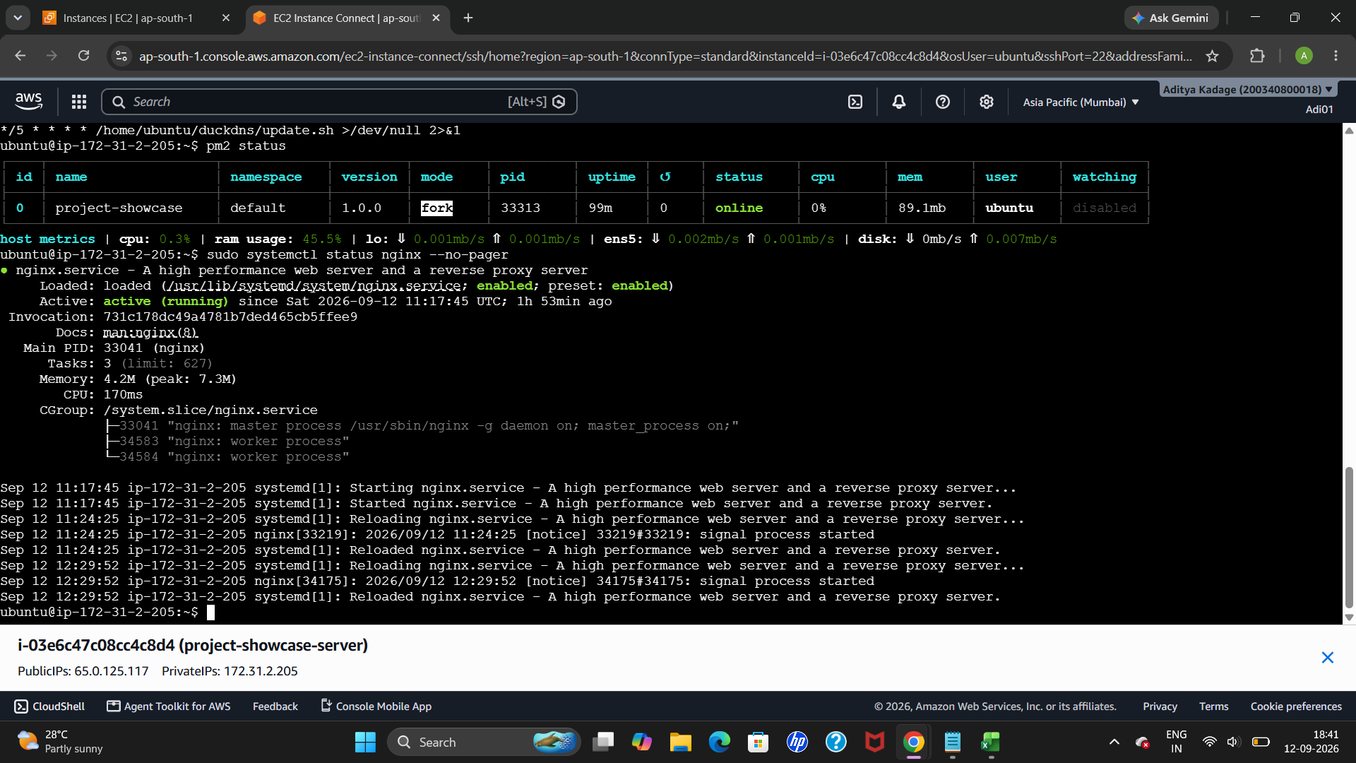 My First Deployed Web Application On AWS Cloud -Project Showcase Tool