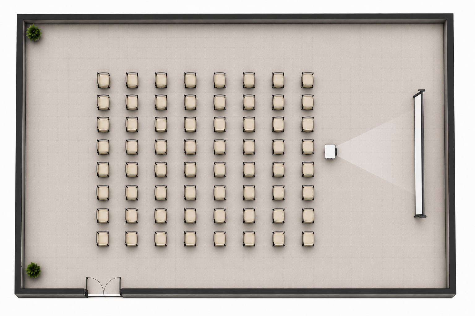 Secondary Hall floor plan