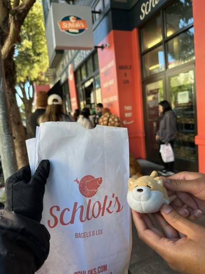 Getting Schlok's bagels for the first time