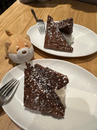 Salivating over brownies at China Live