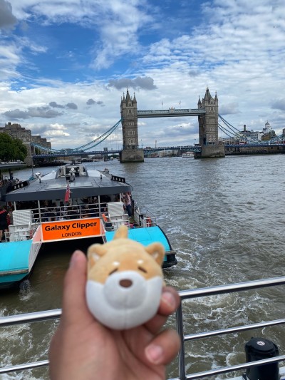On a ferry ride in London, ft. the London Bridge