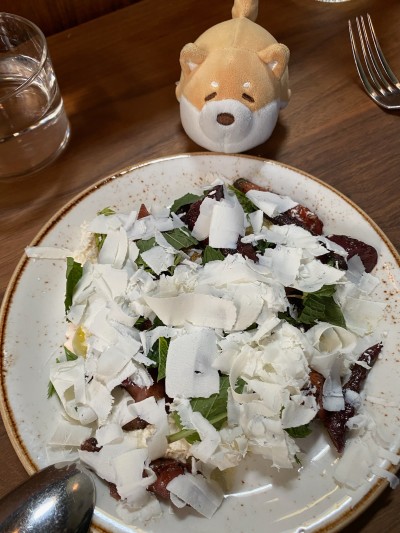 Eating cheese at Penny Roma