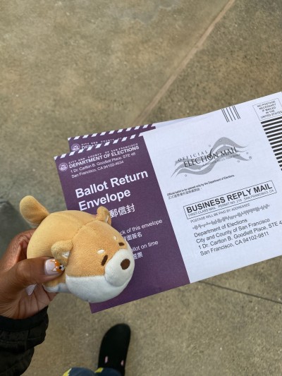 Doing her civic duty