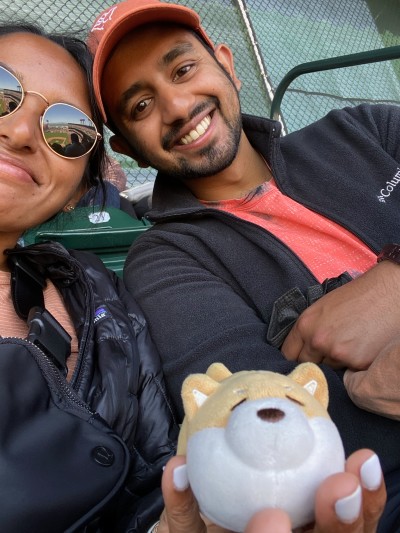 At a San Francisco Giants game!