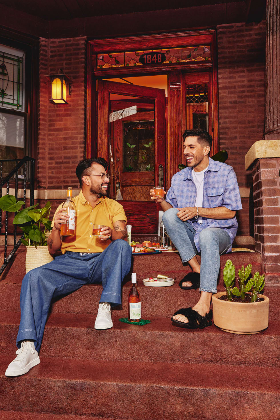 Friends on a porch