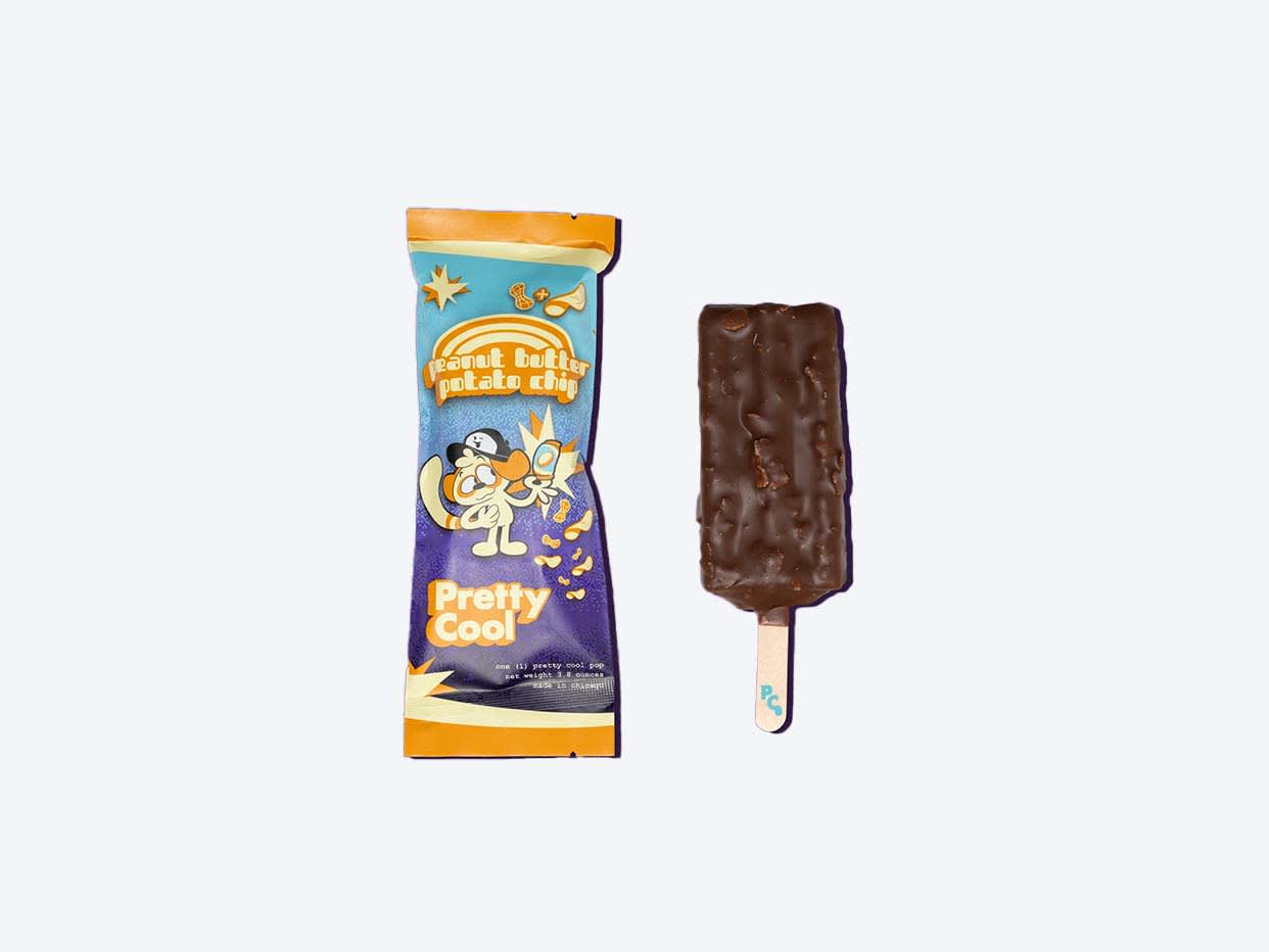 Pretty Cool Ice Cream - Peanut Butter & Potato Chip Custard Bar