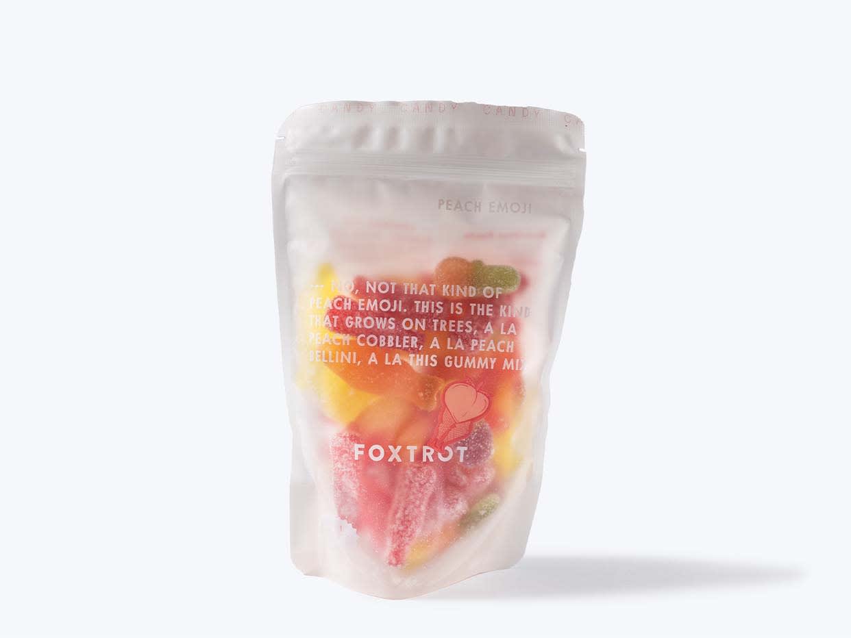 Product Name Foxtrot Peach Emoji Gummy Mix