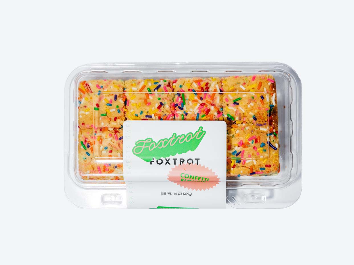 Product Name Foxtrot Confetti Blondie Brownie Bites, 8ct