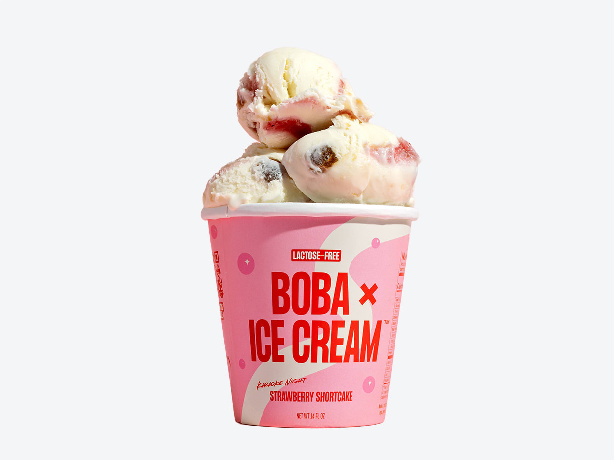 Product Name Boba Ice Cream - Strawberry Shortcake