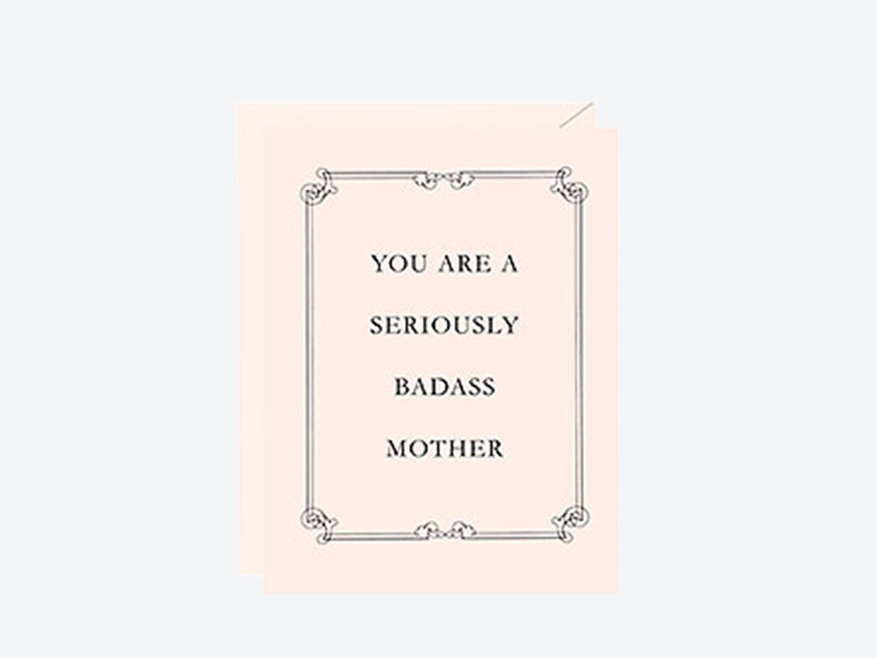 Product Name Badass Mother Greeting Card