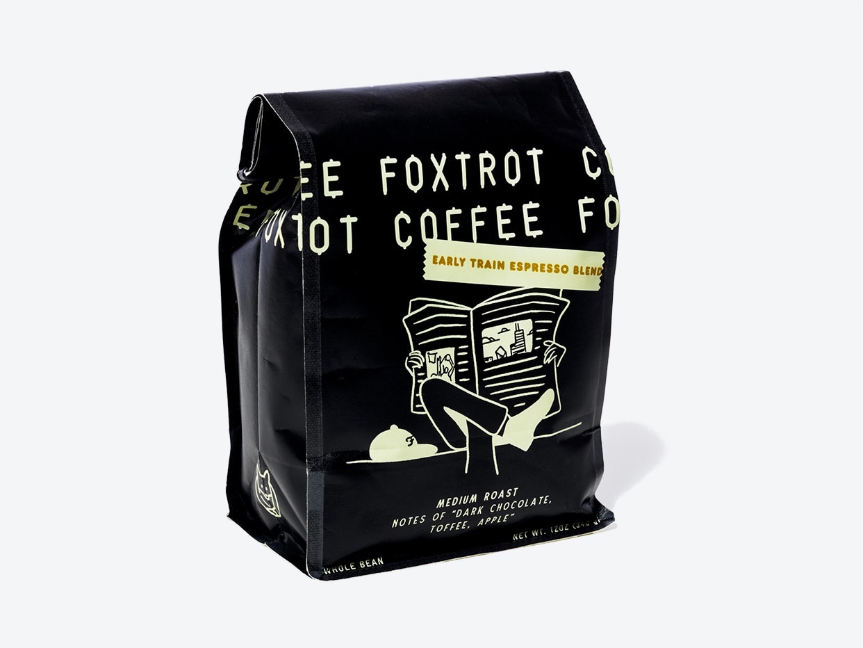 Product Name Foxtrot Early Train Espresso Blend, Whole Bean Coffee, 12oz