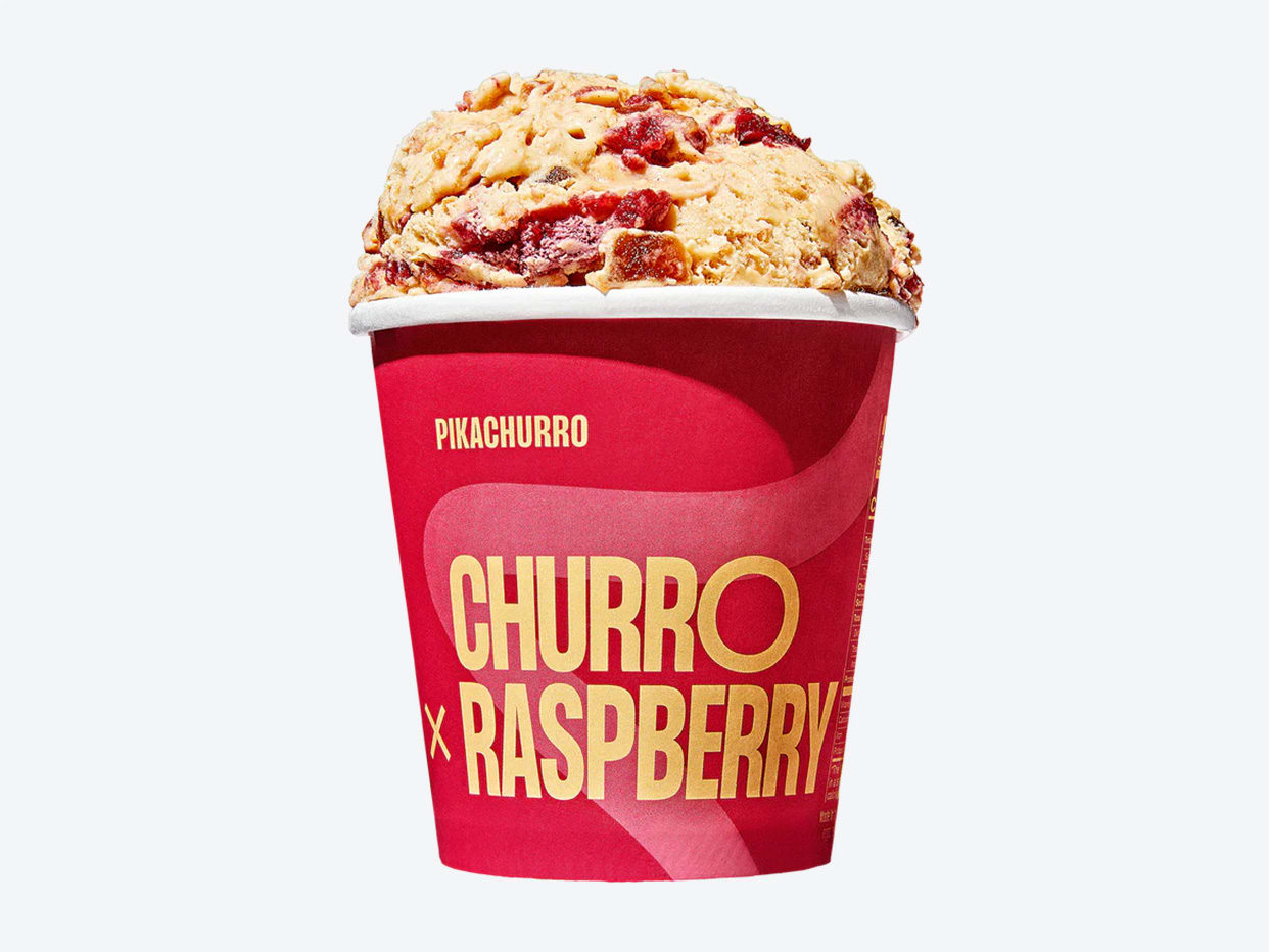 Product Name Boba Ice Cream - Churro Raspberry