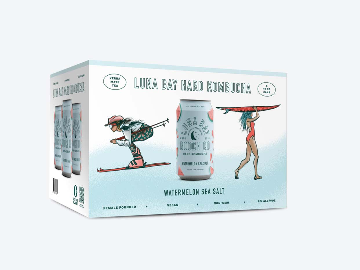 Product Name Luna Bay Hard Kombucha - Watermelon Sea Salt 6pk