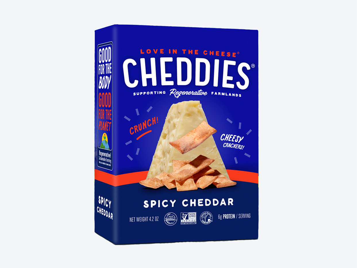 Product Name Cheddies - Spicy Cheddar Crackers