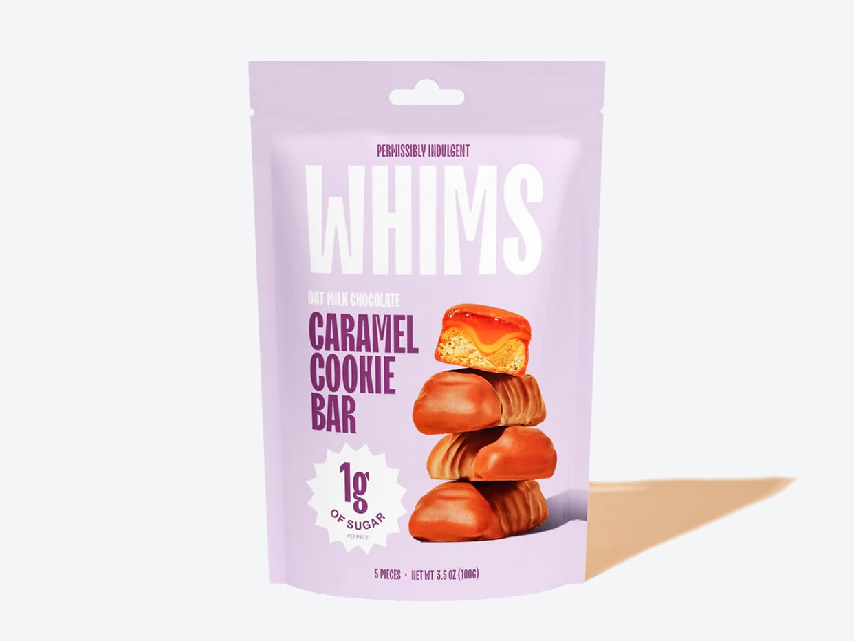 Product Name Whims - Caramel Cookie Oat Milk Chocolate Bar