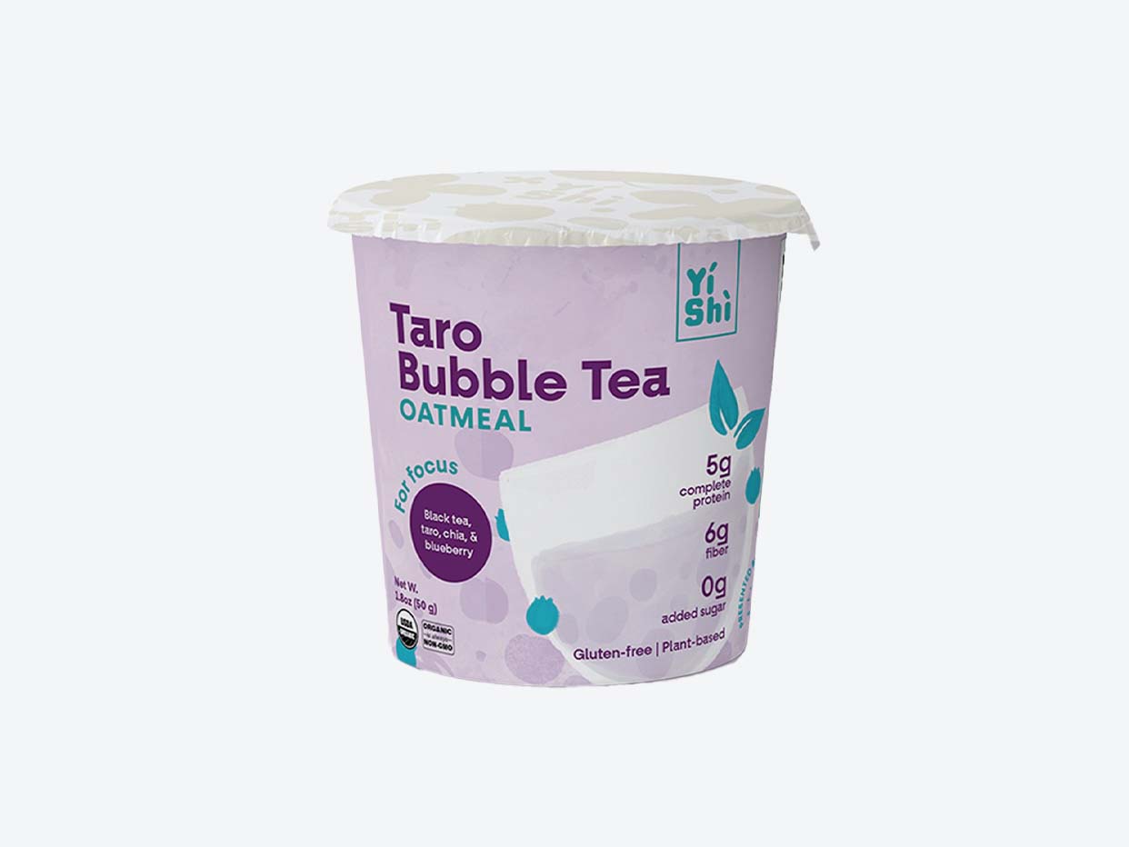 taro bubble tea oatmeal