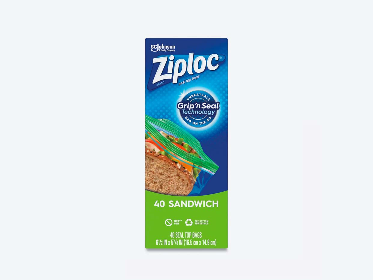 Ziploc Seal Top Bags, Sandwich - 40 bags