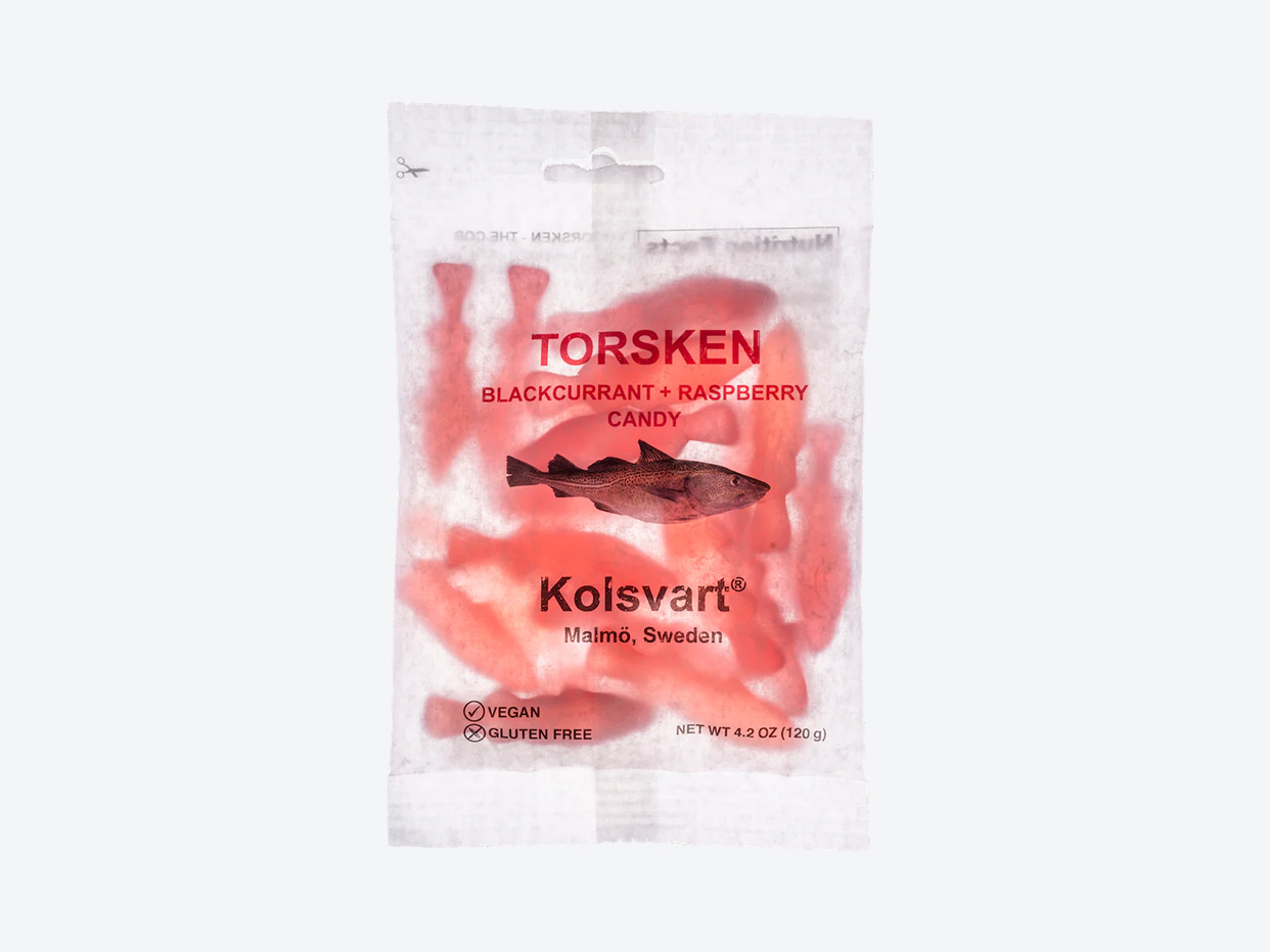 Kolsvart - Torsken Blackcurrant & Raspberry Candy Fish - 4.2 oz