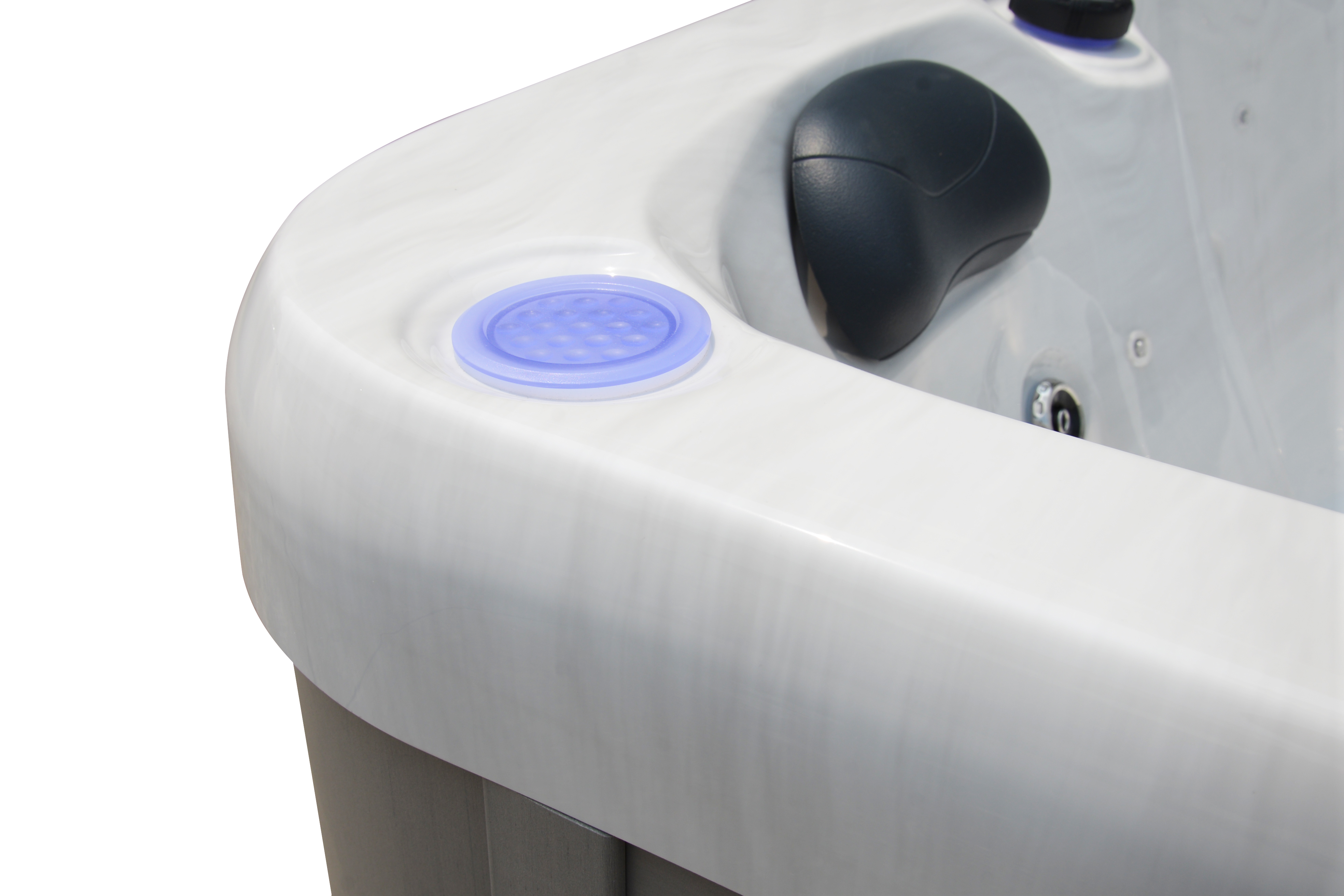 Luxury Outdoor Spa with Built-In Cup Holders