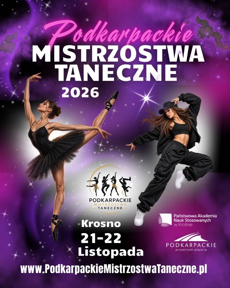 Plakat turnieju Podkarpackie Mistrzostwa Taneczne 2026
