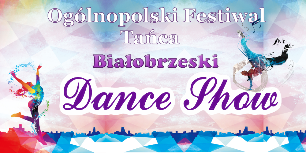 Plakat turnieju Ogólnopolski Festiwal Tańca "Białobrzeski Dance Show"