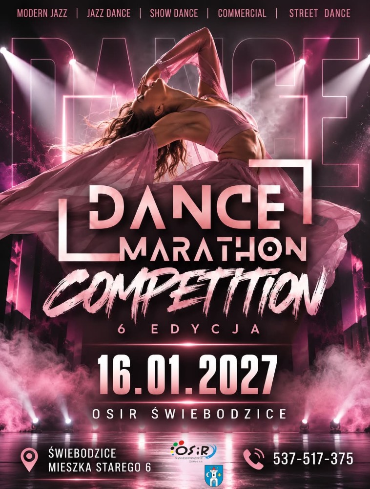 Plakat turnieju Dance Marathon Competition VI