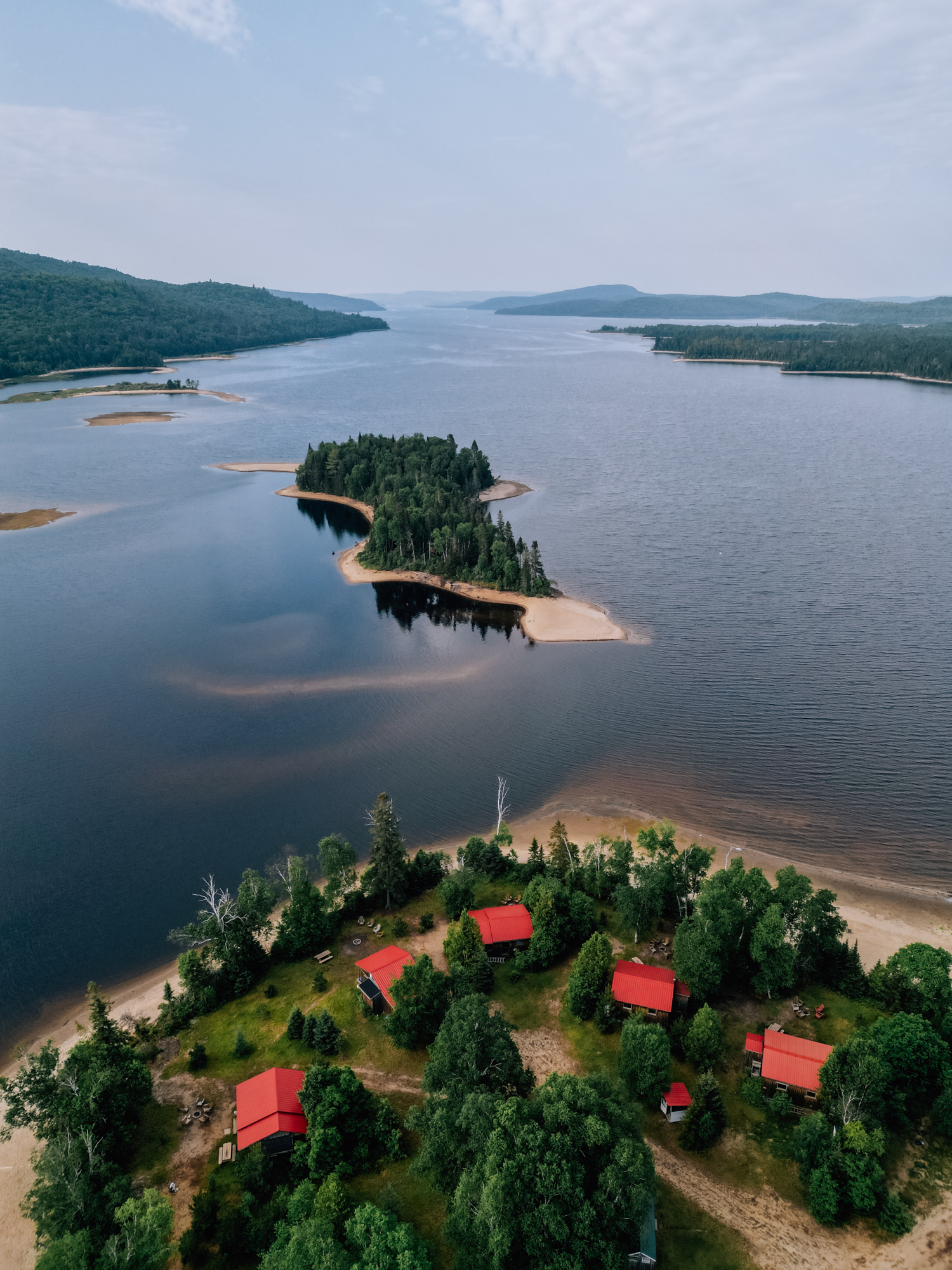 Vue aérienne Réservoir Kiamika
