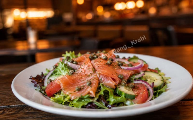 Smoked Salmon Salad – The Crab House menu