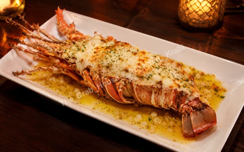 BBQ Lobster with Cheese Butter & Garlic – The Crab House menu