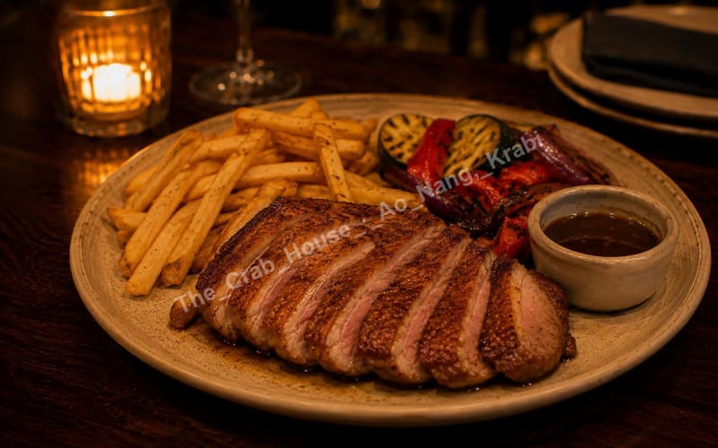 Duck Steak – The Crab House menu