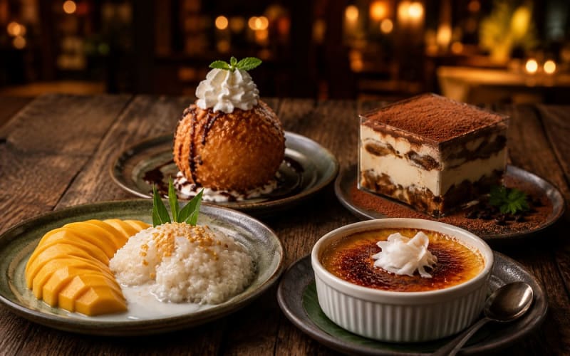 Desserts at The Crab House