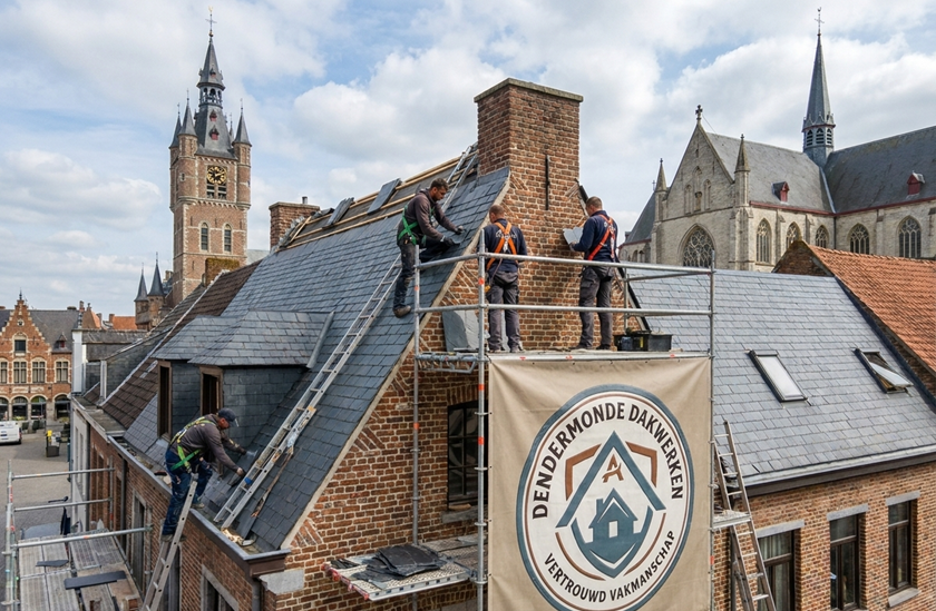 Dakrenovatie en hellend dak in Dendermonde