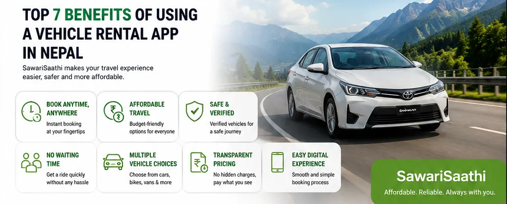 Top 7 Benefits of Using a Vehicle Rental App in Nepal