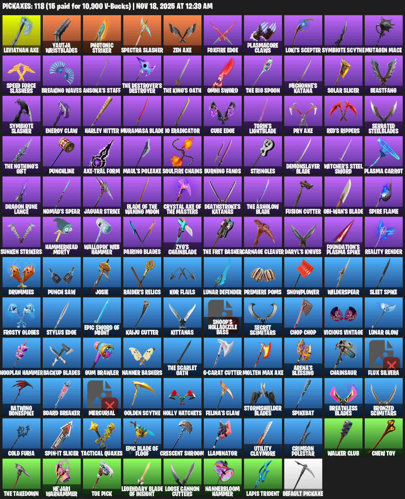 Fortnite Account ( PC ) (Leviathan Axe) (109 Skins) Fortnite Account ( PC ) (Leviathan Axe) (109 Skins)