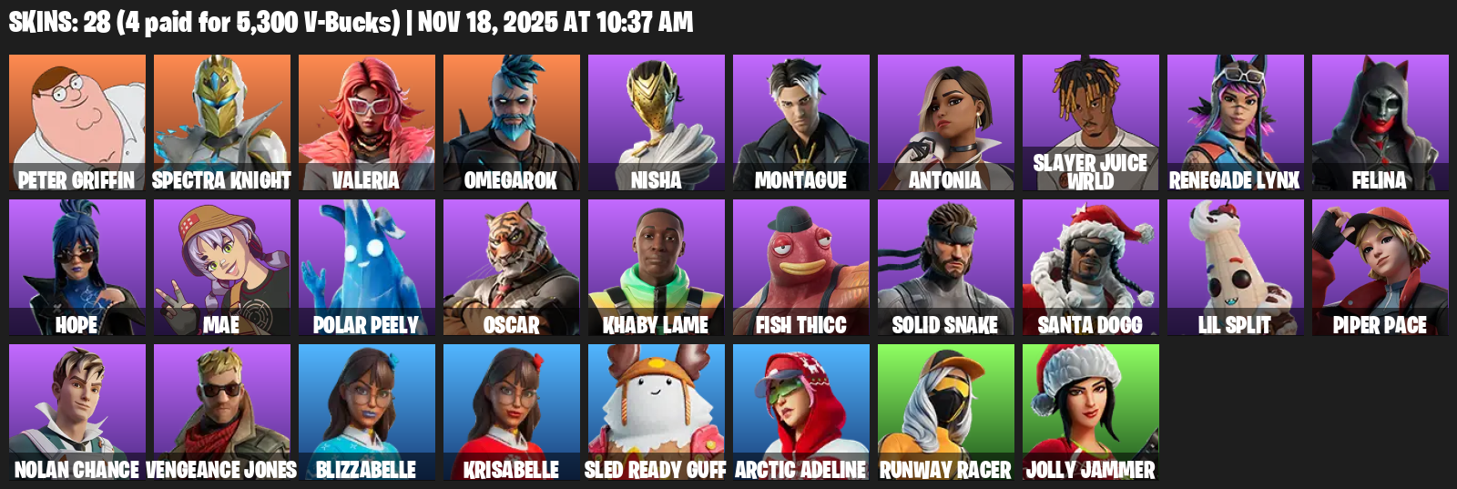 Fortnite Account ( PLAYSTATION / XBOX / PC ) (Omegarok) (28 Skins) Fortnite Account ( PLAYSTATION / XBOX / PC ) (Omegarok) (28 Skins)