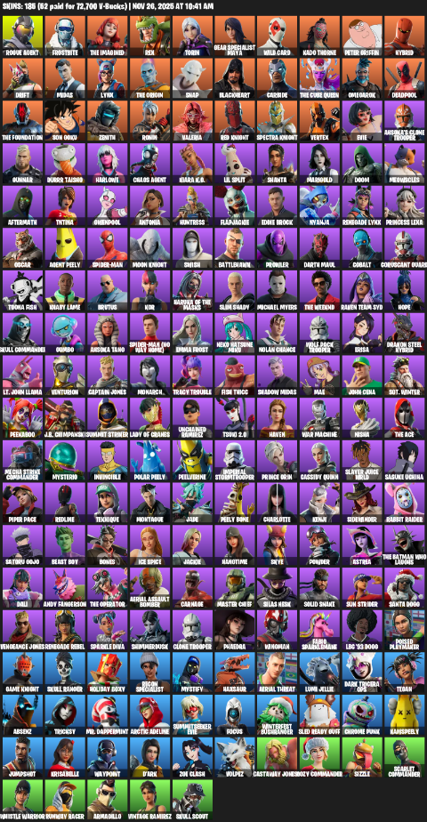 Fortnite Account ( PC ) (Leviathan Axe) (185 Skins) Fortnite Account ( PC ) (Leviathan Axe) (185 Skins)