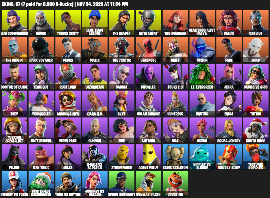 Fortnite Account ( PLAYSTATION / XBOX / PC ) (Travis Scott) (67 Skins) Fortnite Account ( PLAYSTATION / XBOX / PC ) (Travis Scott) (67 Skins)