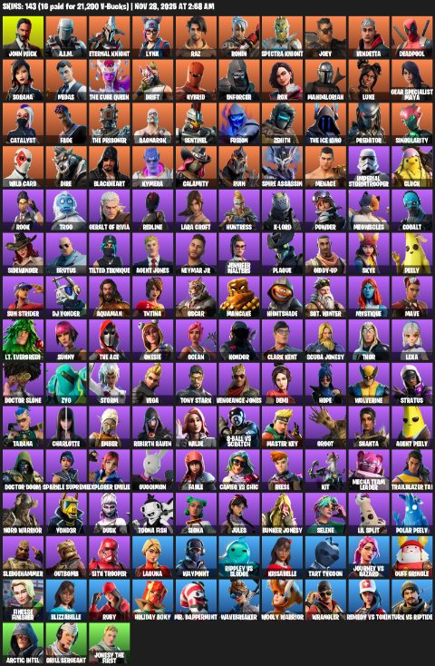Fortnite Account ( PLAYSTATION / XBOX / PC ) (Lara Croft) (143 Skins) Fortnite Account ( PLAYSTATION / XBOX / PC ) (Lara Croft) (143 Skins)