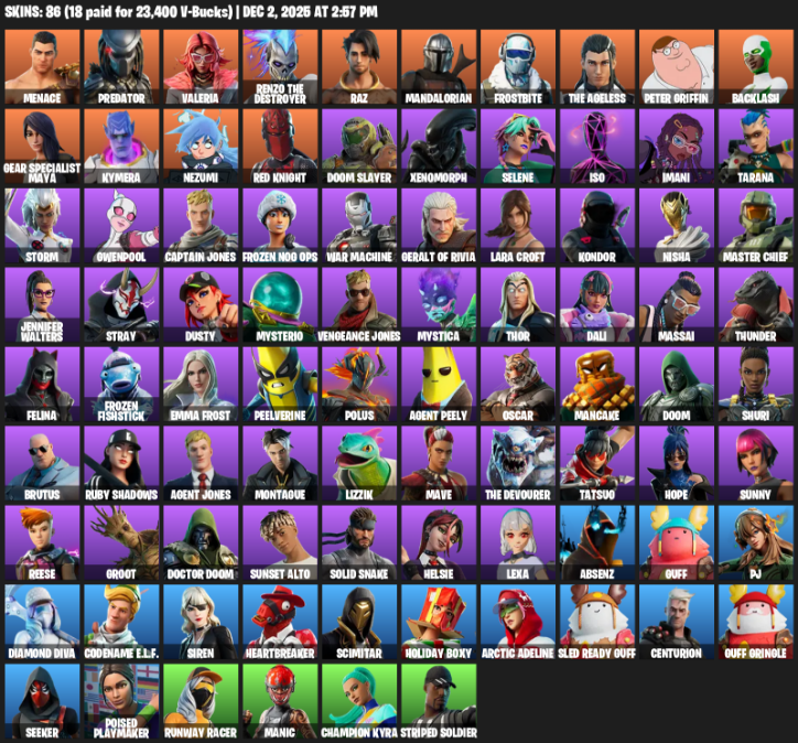 Fortnite Account ( PLAYSTATION / XBOX / PC ) (Lara Croft) (86 Skins) Fortnite Account ( PLAYSTATION / XBOX / PC ) (Lara Croft) (86 Skins)