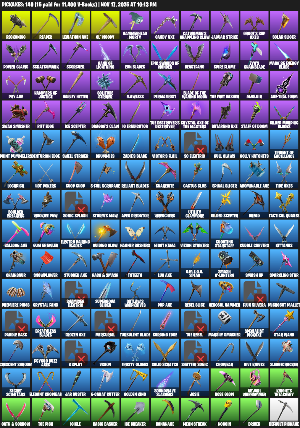Fortnite Account ( PLAYSTATION / XBOX / PC ) (Leviathan Axe) (138 Skins)
