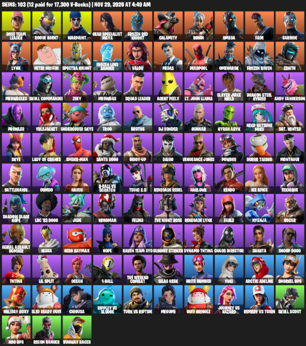Fortnite Account ( PLAYSTATION / XBOX / PC ) (Omegarok) (103 Skins) Fortnite Account ( PLAYSTATION / XBOX / PC ) (Omegarok) (103 Skins)