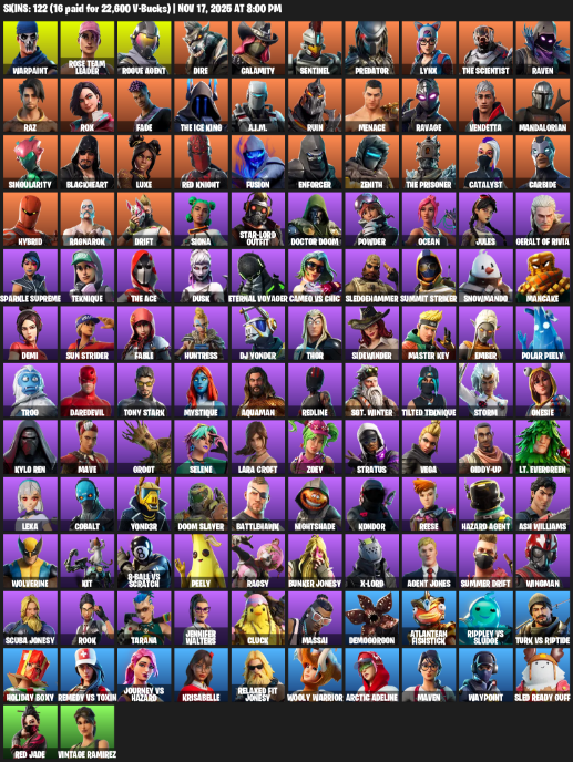 Fortnite Account ( PC / XBOX ) (Leviathan Axe) (122 Skins) Fortnite Account ( PC / XBOX ) (Leviathan Axe) (122 Skins)