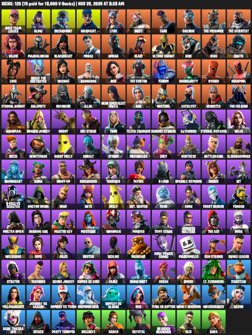 Fortnite Account ( PLAYSTATION / XBOX / PC ) (Leviathan Axe) (129 Skins) Fortnite Account ( PLAYSTATION / XBOX / PC ) (Leviathan Axe) (129 Skins)