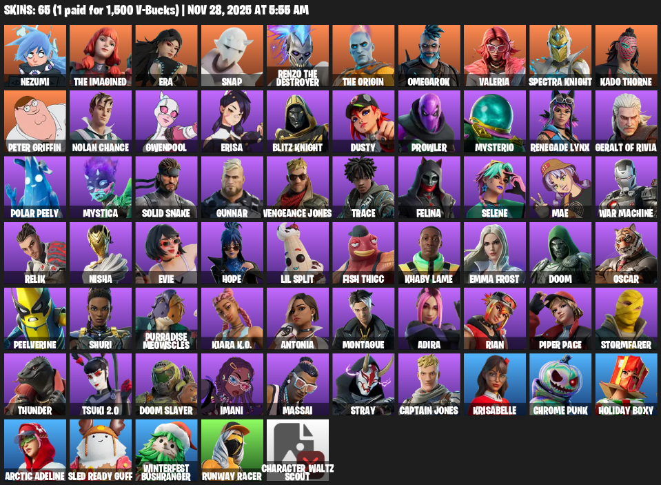 Fortnite Account ( PLAYSTATION / XBOX / PC ) (Omegarok) (65 Skins) Fortnite Account ( PLAYSTATION / XBOX / PC ) (Omegarok) (65 Skins)