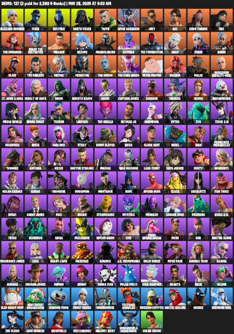 Fortnite Account ( PLAYSTATION / XBOX / PC ) (Lara Croft) (137 Skins) Fortnite Account ( PLAYSTATION / XBOX / PC ) (Lara Croft) (137 Skins)