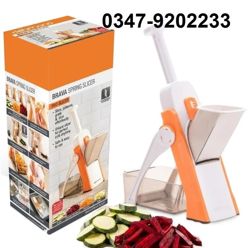 Brava Spring Slicer Manual Vegetable Fruit Chopper Cutter Grinder