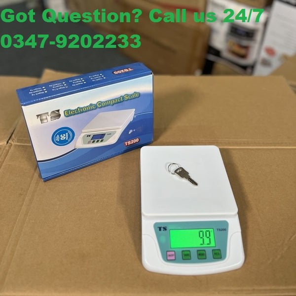 Multifunction Digital Kitchen Scale TS200 - Best LCD Display Weighing Scale - Small Cooking Food Weight Machine - Scales 0.1g Gram Minimum - Electronic Digital Balance Compact Scales - Imported Smart Precision Food Scale - Multiple Unit Modes For Weighing